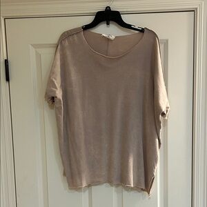 Zenana Outfitters Light Brown Short Sleeve Top